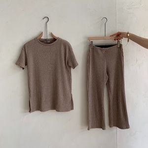 Zara Champagne Sparkle Shirt and Pants Set